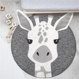 Tapis rond girafe