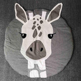 ce fameux tapis rond moelleux girafe
