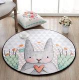 tapis rond animal lapin