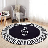 Ce beux tapis de salon rond et très douillet