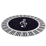 Ce tapis de salon douillet au motif piano est très agreable