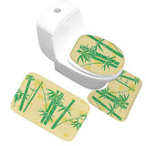 Tapis de toilette avec comme motif bambou vert