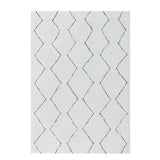 Tapis beige salon sur fond blanc modèle zigzag
