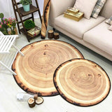 Tapis rond bois arbre