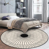 Tapis rond chambre design beau et sobre