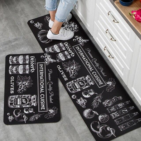 tapis de cuisine couleur noire à mettre en dessous de l'évier