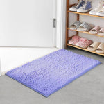 tapis de salle de bain violet microfibre 
