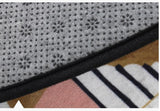 bordure de tapis avec un symbole de caoutchouc