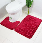 Tapis de toilette rouge