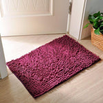 tapis de salle de bain d'ha-long poil de couleur violet Bordeaux 