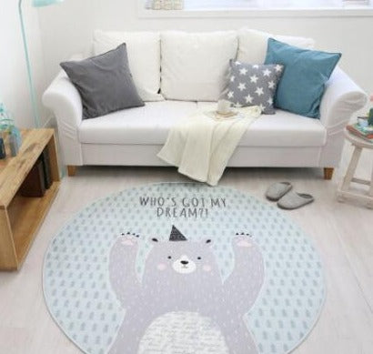 Tapis rond ours