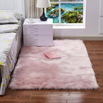 Belle couleur rose de ce tapis shaggy de luxe