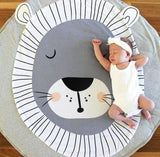tapis de chambre pour bébé rond et épais motif Lion 