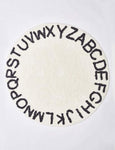 Photo du tapis ron dbébé alphabet noir et blanc