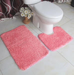 Tapis de toilette rose claire poudre