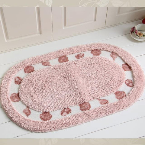 tapis de salle de bain couleur rose