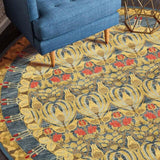 Tapis aux motif coloré tapis rond ancien