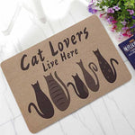 Les chat qui aime habiteici tapis d'entrée 
