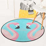 Tapis Rond <br> Flamant Rose