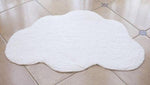 Tapis blanc en coton nuage
