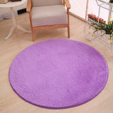 violet est la couleur de ce grand tapis rond