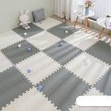 Tapis blanc et gris