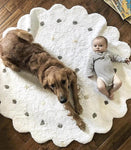 Tapis rond bébé avec chien