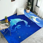 tapis en nylon moelleux et confortable avec comme imprimé de dauphins