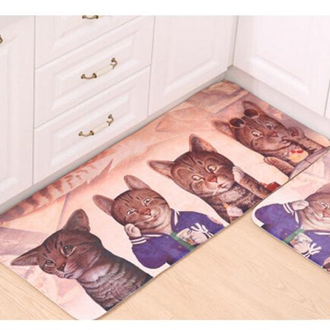 Dessin de chat réel pour tapis de cuisine