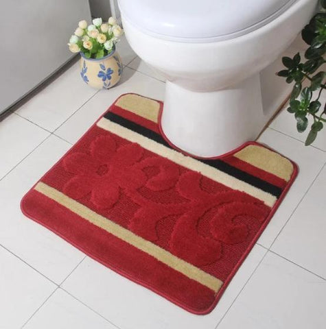 Tapis de contour wc rouge