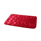 tapis de salle de bain design rouge 