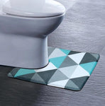 Tapis de toilette design en triangle