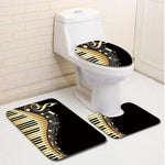 Ensemble de 3 tapis de toilette avec le motif d'un piano