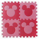 tapis rose rose rouge en puzzle 