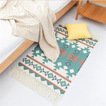 Joli tapis de salon motif de belles couleur en coton bio