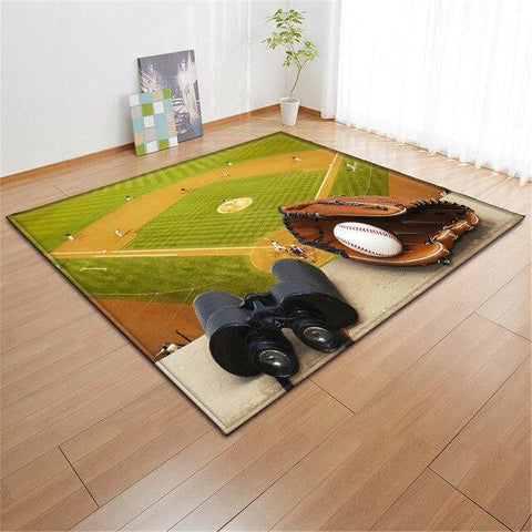 Super photo de ce tapis de terrain de basball sur tapis de chambre pour garcon