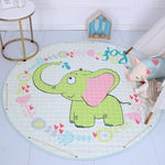 Tapis de chambre bébé rond motif éléphant