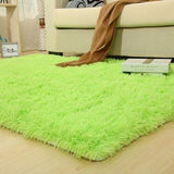 Salon un tapis vert avec en arrière plans un canapé