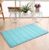 Tapis de salle de bain bleu turquoise