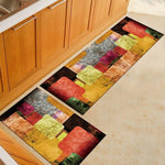 Forme coloré de ce tapis de cuisine