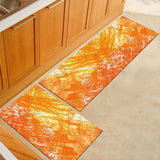 Belle couleur orange de ce tapis de cuisine