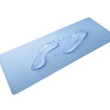 tapis de cuisine anti glisse bleu avec des gouttes d'eau 