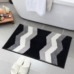 Tapis de salle de bain noir et blanc design