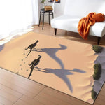 2 dinosaure qui court sur le sable image imprimée sur tapis de chambre garçon