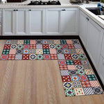 Mosaique de couleur sur tapis de cuisine