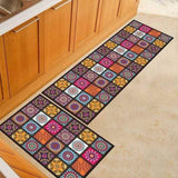 Mosaique plein de couleur sur un tapis de cuisine