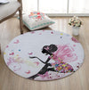 Tapis rond motif fée pour enfants filles